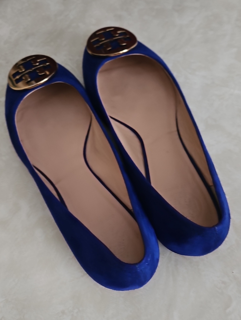 Tory Burch Cobalt Blue Suede Ballet Flats , Size 9M. - Picture 12 of 12
